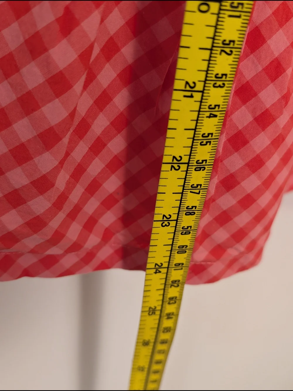 J. Crew Red and Pink Gingham Sleeveless Ruffle Tie Back Top Women's Size Small